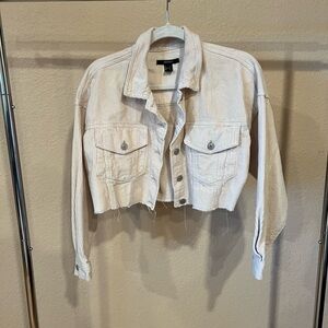 Women's Cream Cropped Jacket